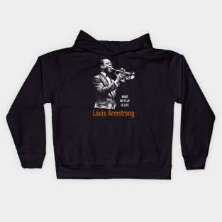 Louis Armstrong silhouette Kids Hoodie